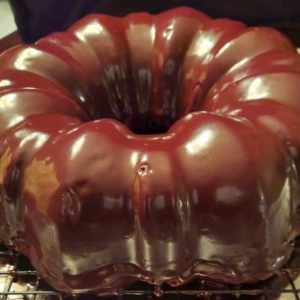 Chocolate bundt Cake with chocolate glaze